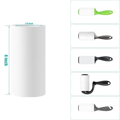 4 inch Lint Roller Refills Only for Scotch-Brite Lint Roller Replacement Refills for Pet Hair Extra Sticky 60 Sheets per Roll Pack of 10 Rolls Total 600 Sheets (Inside Dia. 1-3/4 inch) - size: Inside Dia. 1-3/4 inch
