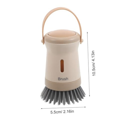 Dishwashing Brush with Soap Dispenser Transparent Kitchen Scrub Brush for Pots Pans and Sinks Efficient Soap Dispensing Gentle Surfaces Sturdy Design for Easy Cleaning