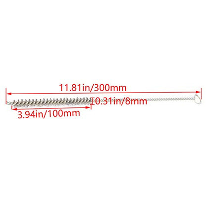 Utoolmart Steel Wire Cleaning Brush, Spiral Power Brush, 0.3-inch Diameter 12-inch Length, 5pcs - color: 5pcs, size: 0.8cm