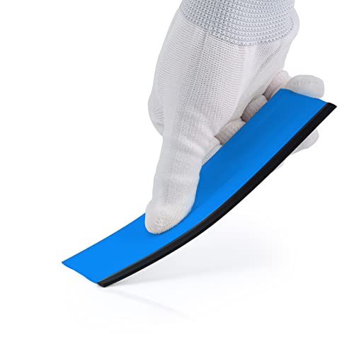 FOSHIO 6 Inch Rubber Squeegee for Kitchens, Glass, Shower and Car Windows, Film Installation Vinyl Scraper Tint Squeegee, Windshield Glass Cleaning Tool, Pack of 3 (Blue) - color: Pure Blue