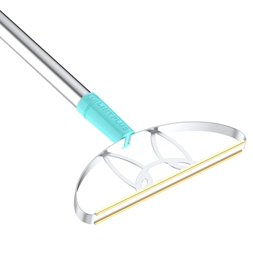 63‘’Ultra Long Heavy Duty Carpet Rake - Efficient Pet Hair Remover for Carpets, Rugs & Furniture, Deep Cleaning Carpet Scraper, Durable Home Use Tool by LINTPLUS