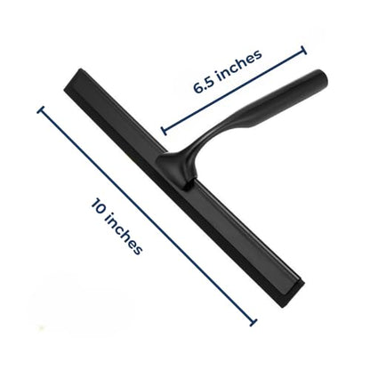 Stainless Steel Shower Squeegee for Shower Glass Door with Adhesive Hook, Bathroom Cleaner Tool, Bathroom Household Window Mirror Squeegee for Glass Doors, Cleaning Tile Wall, Car, 10 inch