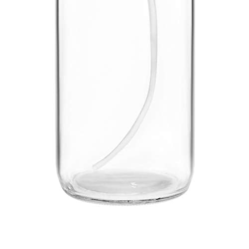 9 Pack Glass Spray Bottles, 16oz Empty Clear Boston Round Bottles Refillable Container with Trigger Sprayer for Cleaning Solutions, Essential Oils, Misting Plants
