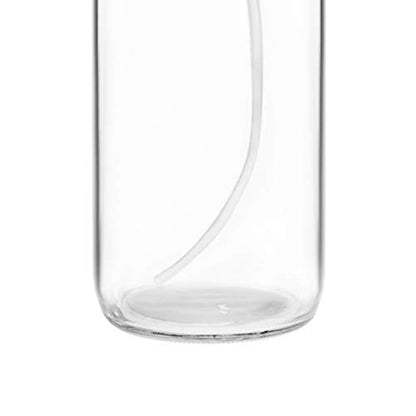 9 Pack Glass Spray Bottles, 16oz Empty Clear Boston Round Bottles Refillable Container with Trigger Sprayer for Cleaning Solutions, Essential Oils, Misting Plants