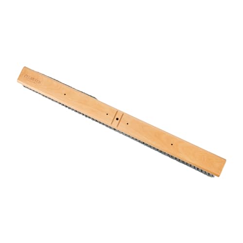 Restaurantware-BROOM HEAD ONLY: Clean Tek Professional 30-Inch Broom Head, 1 Heavy-Duty Push Cleaning Tool - Handle And Brace Sold Separately, Medium Plastic Bristles, Wooden, Commercial Use - size: 30", style: Wood, with Medium Flagged Bristles