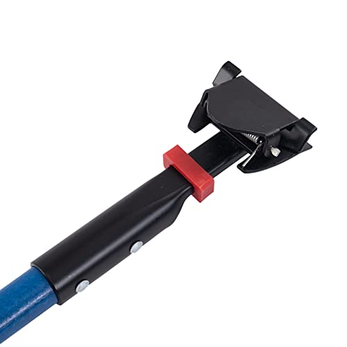 Matthew Cleaning Commercial Quick-Change Dust Mop Handle with Clip-on Metal Gripper for Heavy Duty Mop Head Replacement Holder, Fiberglass Handle 60 inch 6packs-Blue - color: Fiberglass - Blue