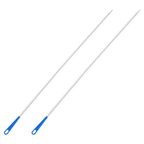2Pcs Drain Cleaning Brush, Long Drain Clog Remover Tool 23.6inch, Pipe Brush Cleaner with Nylon Bristle, Sink Drains Cleaner Flexibly Bendable for Toilet, Kitchen Sink, Bathroom Hair Clogging, Shower