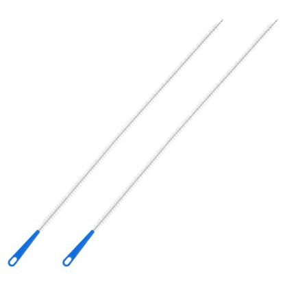 2Pcs Drain Cleaning Brush, Long Drain Clog Remover Tool 23.6inch, Pipe Brush Cleaner with Nylon Bristle, Sink Drains Cleaner Flexibly Bendable for Toilet, Kitchen Sink, Bathroom Hair Clogging, Shower
