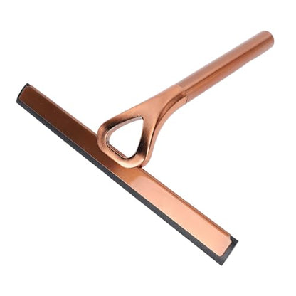Asixxsix Glass Wiper, 304 Stainless Steel Shower Squeegee with Silicone Vane/Wing for Bathroom Windows Mirrors and Glass Surfaces (Antique Bronze) - size: Antique Bronze
