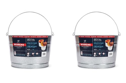 Behrens 4.25 Gallon Galvanized Steel Pail (2 Pails) - style: 2 Pails