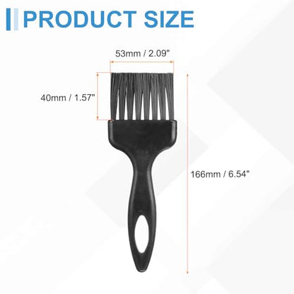 HARFINGTON 6pcs Antistatic Brush 40x53mm Portable PP Handle Nylon Anti Static Cleaning ESD Brushes for Electronics Computer Keyboard, Black