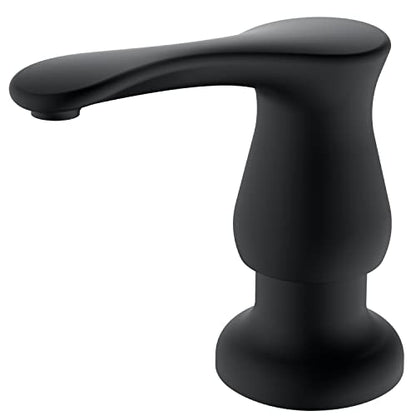 GAGALIFE Sink Soap Dispenser Matte Black, Built in Soap Dispenser with 17 OZ Bottle, Lotion Dispenser for Kitchen Sink, Refill from The Top - color: Matte Black, size: with Bottle