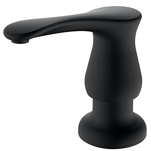 GAGALIFE Sink Soap Dispenser Matte Black, Built in Soap Dispenser with 17 OZ Bottle, Lotion Dispenser for Kitchen Sink, Refill from The Top - color: Matte Black, size: with Bottle