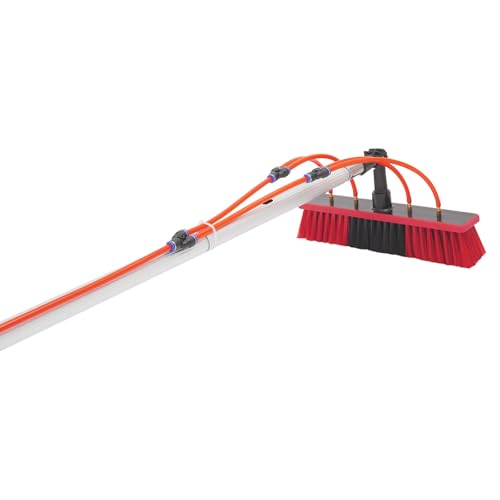 13.12 FT Solar Panel Cleaning Kit, Window Cleaning System, 20M Hose & BrushHead, Washing Equipment Window Cleaner Tool Water Fed Pole Kit for Roof Caravan Solar Panel - size: 4m/13.12ft
