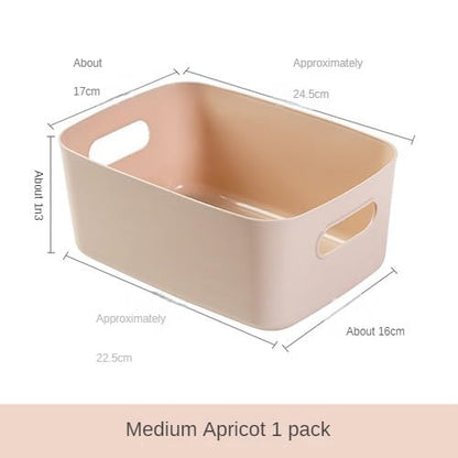 Plastic Storage Bins and Baskets for Efficient Home Classroom Organization Plastic Storage Container Under Bed,Under Sink Bathroom Organizer (Medium pink) - style: Medium pink