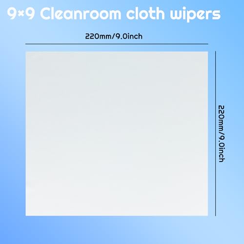 100 Pcs Cleanroom Cloth Wipes 9"x9" Microfiber Lint Free Cloth Disposable Clean Cloths Laser Sealed Edge for Lab Semiconductor Industries and Printing (bag of 100 Pcs) (9×9inch 100pcs)