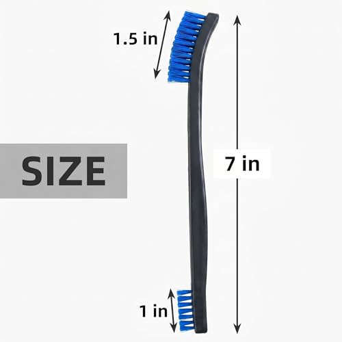 6 Pack Miaozhun Double-Ended Gun Cleaning Brush, 7 Inch Blue Nylon Bristle Brushes, Gun Cleaning Supplies Kit, All Purpose Crevice and Detail Cleaning Brushes - color: Blue Nylon Brush-6pack