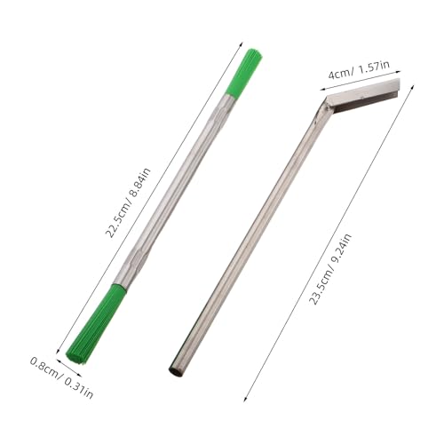PRETYZOOM 9-Inch Elevator Maintenance Tool Set - Efficient Track Cleaner Scraper Deep Cleaning Gaps and Trash Removal for Home Window Still, Groove, Crevice Business Use - size: 22.50X0.80X0.80CM