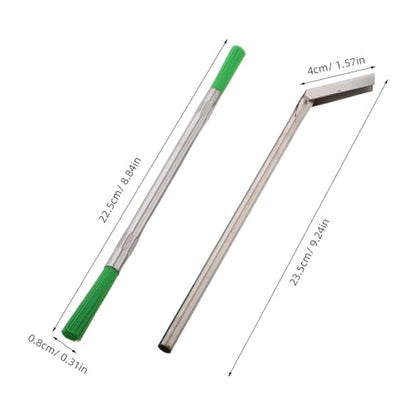 PRETYZOOM 9-Inch Elevator Maintenance Tool Set - Efficient Track Cleaner Scraper Deep Cleaning Gaps and Trash Removal for Home Window Still, Groove, Crevice Business Use - size: 22.50X0.80X0.80CM