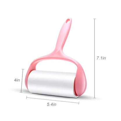 Sticky Lint Roller, Pet Hair Roller, Dog & Cat Hair Remover Kit,4 Refills 240 Sheets, Lint Brush for Clothes, Carpet, Car Seats, Dust, Dogs, Handle (1Handle+4Refills) - color: 1handle+4refills