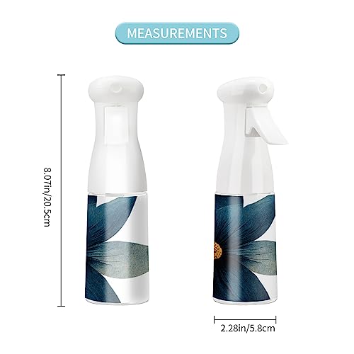 Hair Spray Bottle,Continuous Water Mister Empty Spray for Hairstyling, Cleaning, Plants, Misting and Skin Care - color: flower blue