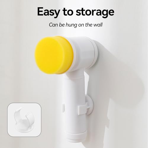 5 in 1 Cordless Electric Spin Scrubber & Power Scrubber - Rechargeable Battery, Fast Cleaning for Bathroom, Shower, Tile, Kitchen Floors, Household Cleaning Tools