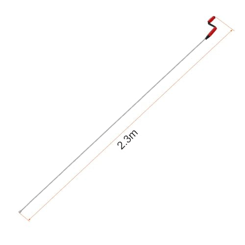 HARFINGTON Drain Augers 10 Ft Carbon Steel Flexible Plumbing Auger Hair Drain Cleaner Tool Toilet Auger Clog Remover Tool for Kitchen Bathroom Shower Sink Toilet Bathtub, Red