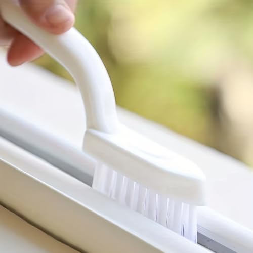Multi-Purpose Groove Cleaning Brush - Handheld Crevice Brush for Tiles, Bathroom Floors, Walls, Toilets, Window & Door Tracks | No-Dead-Angle Dust Removal Tool, 1-Pack