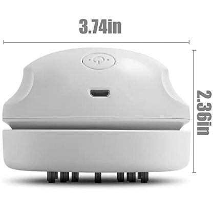 prowithlin Desktop Vacuum Cleaner USB Charging with Vacuum Nozzle Cleaning Brush, Detachable Design & Portable Mini Table Dust Vaccum Cleaners, Cleaning Dust, Crumbs, Piano, Computer, Car Etc(Gray) - color: Gray