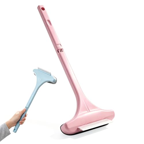 2 in 1 Window Squeegee Cleaner Tool, Multifunctional Window Screen Cleaner Brush with Squeegee, 2026 New Window Cleaning Brush with Detachable Handle, Double Sided Wet & Dry Dual Use (Pink) - color: Pink