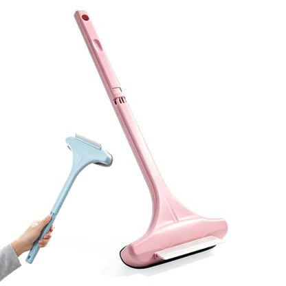 2 in 1 Window Squeegee Cleaner Tool, Multifunctional Window Screen Cleaner Brush with Squeegee, 2026 New Window Cleaning Brush with Detachable Handle, Double Sided Wet & Dry Dual Use (Pink) - color: Pink