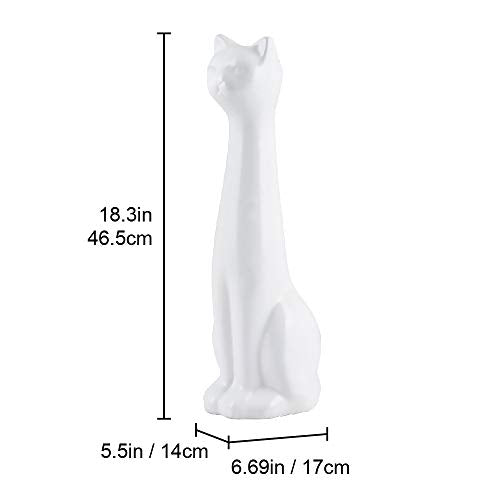 Allure Home Creation White Cat 2-Piece Toilet Brush Holder and Brush Set - color: White Cat