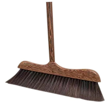 Garneck Wooden Patio Cleaning Broom with Long Handle Soft Bristles Floor Sweeper for Indoor and Outdoor Use Scratch Decking Scrub Brush for Courtyard and Garage Cleaning
