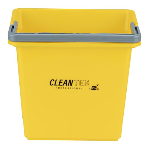 Restaurantware-Clean Tek Professional 6 Quart Cleaning Bucket, 1 Utility Pail with Handle - Heavy-Duty, Portable, Yellow Plastic Washing Pail, Perfect for Household, Outdoor, Car Wash and More - color: Yellow, size: 6 Quarts