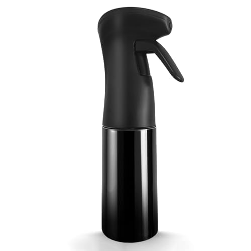 Spray Bottle for Hair (6.8OZ /200ML) Continuous Ultra Fine Mist Sprayer for Hair, Salons, Barber, Plants, Skin Care, 1 Pack Pure Black - color: Pure Black, size: 6.8 Ounces