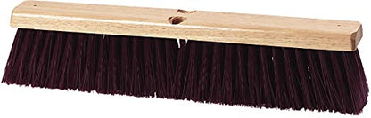 SPARTA Flo-Pac Sweep with Crimped Polypropylene Bristles, Heavy Duty Broom Head for Indoor and Outdoor Use on Rough Surfaces, 24" Long, 1 Count, Maroon