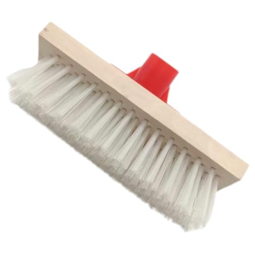 jojofuny Hard Bristle Floor Scrub Brush with 40cm Head Long Handle Nylon Stiff Bristle Patio Cleaning Brush for Bathroom Deck Outdoor Heavy Duty Floor Scrubber