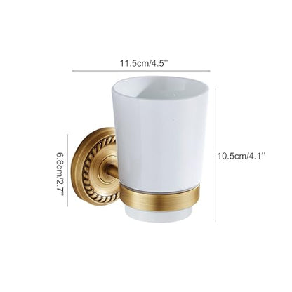Antique Bronze Toothbrush Holder for Bathroom Tumble Holder Wall Mounted - color: Toothbrush Holder