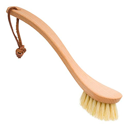Redecker Dish Brush, Tampico Fiber, Curved Handle – Precision Head for Everyday Cleaning, Made in Germany - size: Single Unit, 9-1/4-Inches