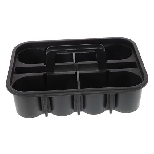 BESTOYARD Large Plastic Cleaning Storage Bin with Handle Divided Organizer Tote for Car Cleaning Bathroom and Garden Tools Versatile Shower Basket for Dorm Use