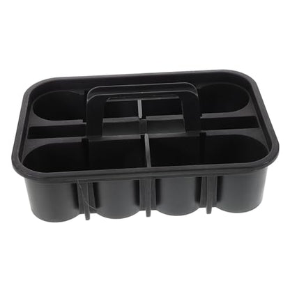 BESTOYARD Large Plastic Cleaning Storage Bin with Handle Divided Organizer Tote for Car Cleaning Bathroom and Garden Tools Versatile Shower Basket for Dorm Use
