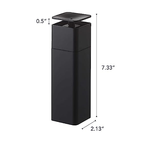 Yamazaki Home One Handed Dispenser, Plastic, 8.5 Fluid oz. | 250 milliliters, No Assembly Req. - color: Black
