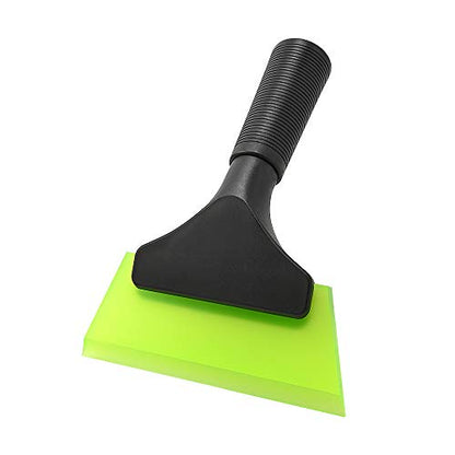 FOSHIO Small Squeegee with 5 Inch Green Rubber Blade Mini Wiper Window Tinting Tools for Mirror Glass Window Cleaner with Non-Slip Handle, 2 Pack - color: With 2 Pack Green