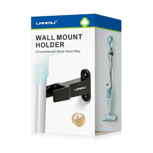 LANMU Wall Mount Holder Compatible with Shark Steam Mop Models S8001, S8002BRN, S8201,S2001, S3501, S1000, Space-Saving Storage Rack