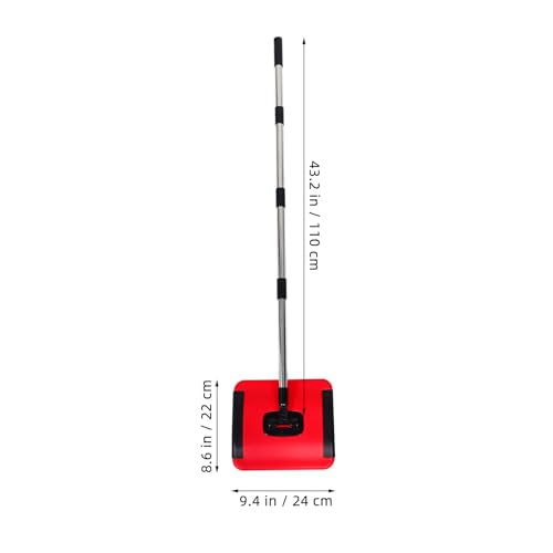 GALPADA Cordless Manual Sweeper with Adjustable Height and Powerful Vacuum for Pet Hair Removal Carpets and Hard Floors Lightweight Floor Sweeper for Home Office and Rugs Cleaning