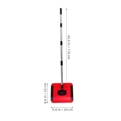 GALPADA Cordless Manual Sweeper with Adjustable Height and Powerful Vacuum for Pet Hair Removal Carpets and Hard Floors Lightweight Floor Sweeper for Home Office and Rugs Cleaning