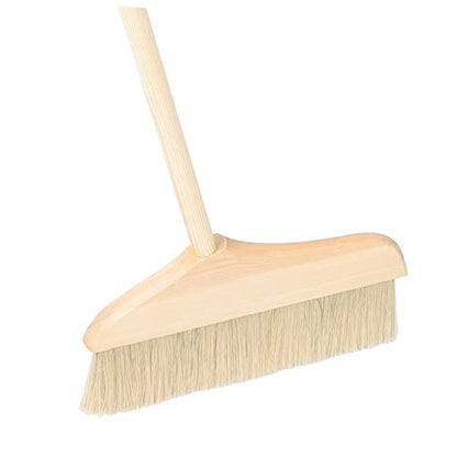 COLLBATH Long Handle Soft Broom Telescopic Design for Kitchen Living Room Cleaning