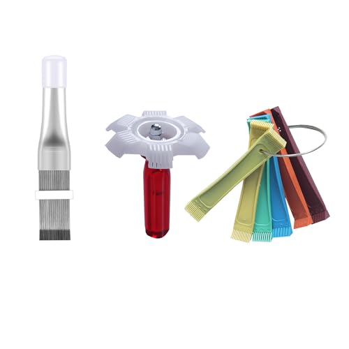 8 Pcs Air Conditioner Fin Comb Cleaner kit AC Coil Cleaning Brush 5 Different Fin Combs Condenser Fin Straightener AC Evaporator Comb Radiator Repair Clean Tool (Multicolor 8pcs) - color: Multicolor 8pcs