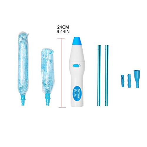 Multifunction Dust Collector Cleaning Brush Feather-Spin Duster Cleaning Tool for Home Office Battery-Driven Electric Dust Collector Multifunction Rotary- Cordless Cleaning Brush with Rod