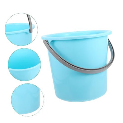 Multipurpose Plastic Bucket with Handle Portable Household Cleaning Bucket Durable Water Container for Laundry Gardening Camping and Outdoor Use
